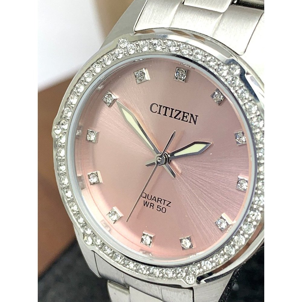 Citizen Women's Watch ER0220-60X Quartz Pink Dial Silver Stainless Steel…